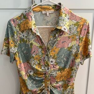 Wayf floral mini dress